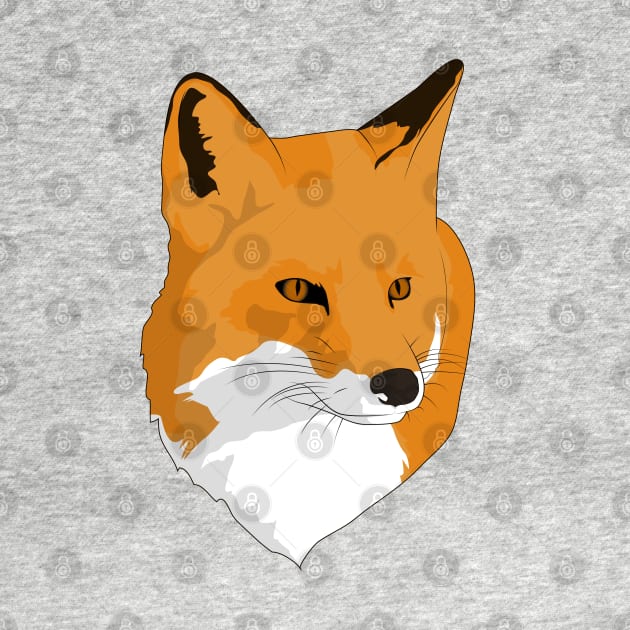 Fox Head by Sticker Steve